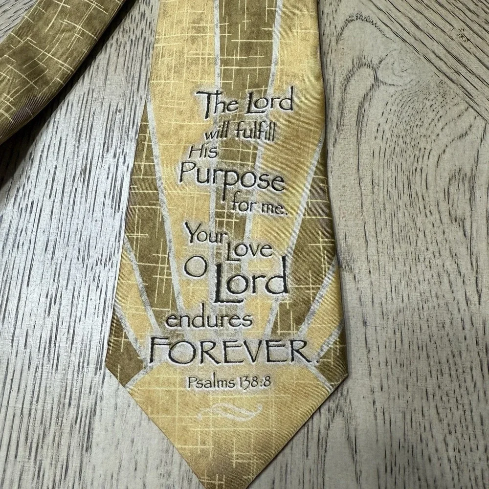 Eagles Wings Pastor‎ Religious 100% Silk Tie Psalms 138:8 God